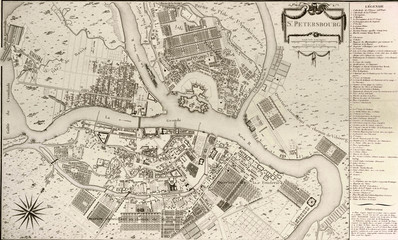 Petersburg vintage map