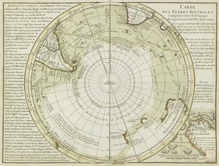 Fototapeta premium Antarctica old map