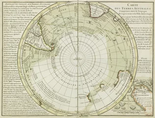 Gordijnen Antarctica old map © Sergey Kamshylin