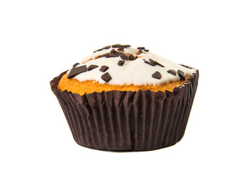 holiday muffins with icing isolated