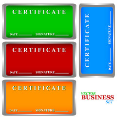 Certificates set