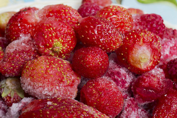 strawberry on the white background