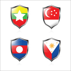 ASEAN flags icon aegis