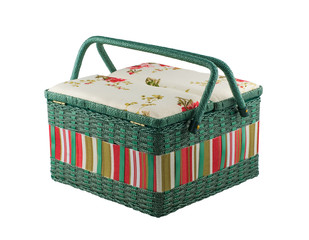 picnic basket isolated on white background