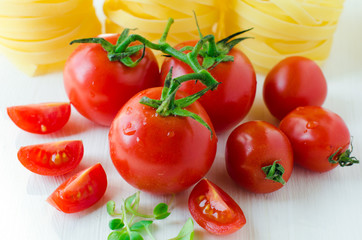 Fresh tomatoes and pasta