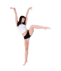 Fototapeta premium Young fitness woman doing exercise