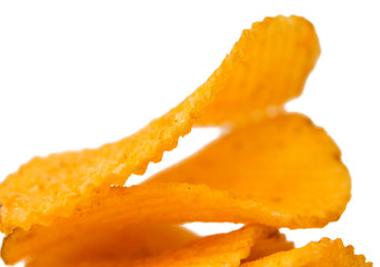 Fototapeta na wymiar Potato chips close-up