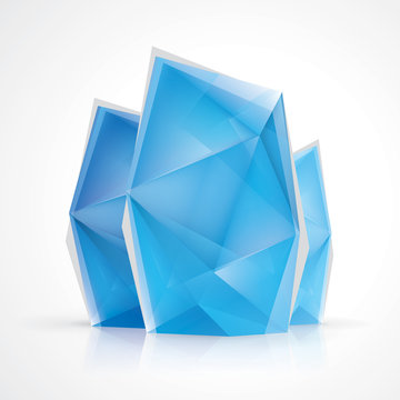 Crystal diamond style infographics