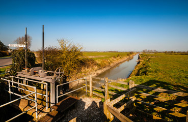 North Drain Sluice Gate Somerset, England