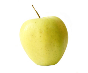 Golden delicious rangers single yellow ripe apple