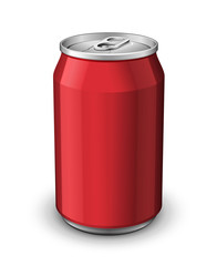 Red Aluminum Can