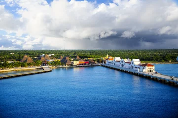 Fotobehang Port at Cozumel, Mexico © donfink