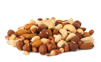 mixed nuts - hazelnuts, walnuts, almonds, pine nuts