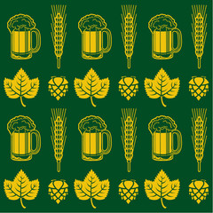 Beer Seamless Pattern