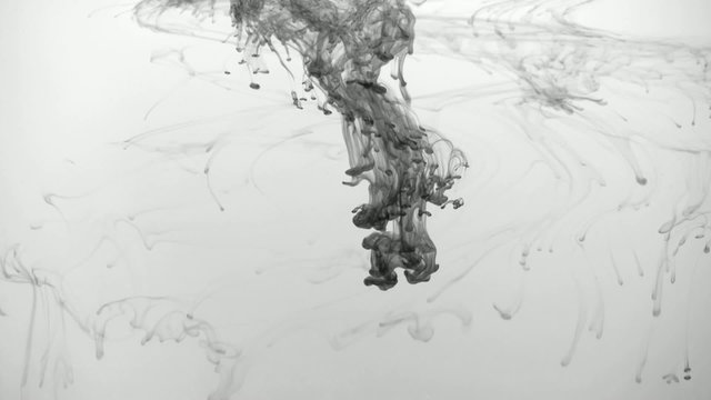 Tinte in Wasser (Schwarz-Wei&szlig;)