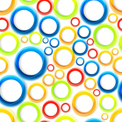 Seamless organic pattern with bright colorful circles. Eps10