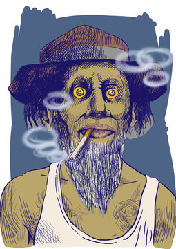 Smokers - An hand drawn illustration