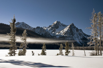 Frozen Lake snow covered winter