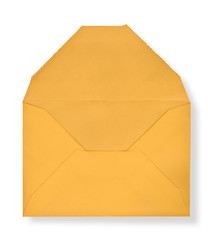 Close-up of yellow envelopes.