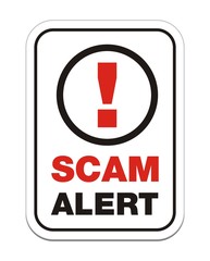 scam alert sign