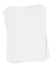 a small bunch of blank white sheets of paper