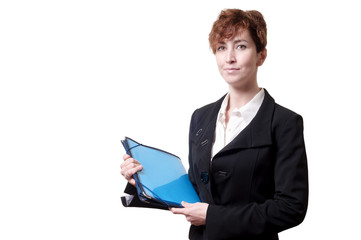 success business woman with briefcase
