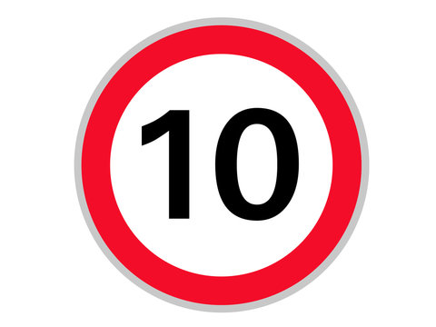 Verkehrszeichen 10 km/h