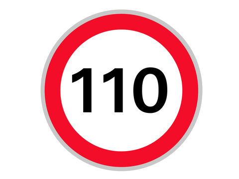 Verkehrszeichen 110 km/h