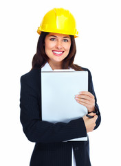 Worker contractor woman.