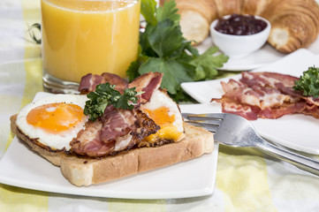 Breakfast with Eggs and Bacon