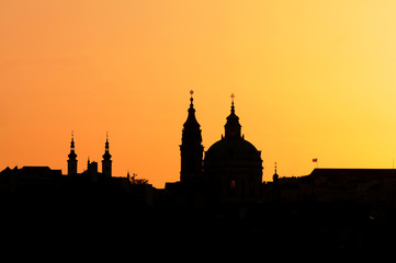 Fototapeta na wymiar Praga sunset