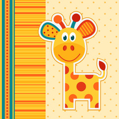 Plakat giraffe vector