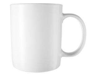 White mug isolated on white background