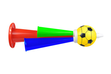 Colorful whistle soccer fan