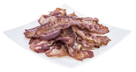 Bacon isolated on white