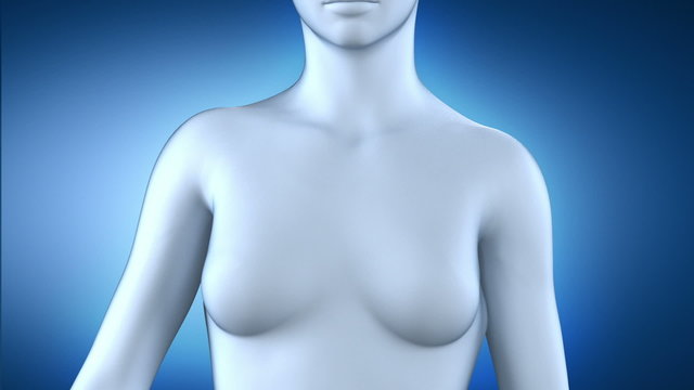 Woman take pill for breast enlargement