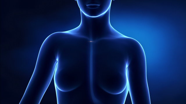 Female take digestive pill