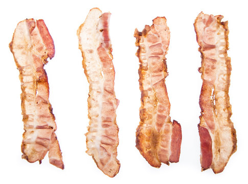 Bacon Stripes isolated on white