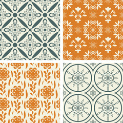 Set of decorative seamless patterns