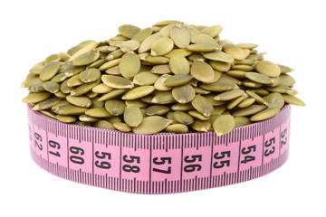 shelled pumpkin seed and meter