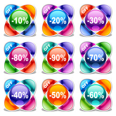 Vector discount labels 11