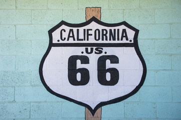 Panneau de la route 66 de la Californie