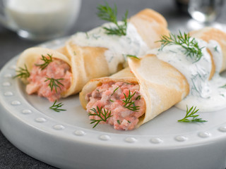 Stuffed pancake