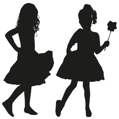 Silhouettes of kids