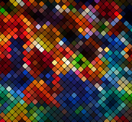 multicolor abstract light disco background square pixel mosaic