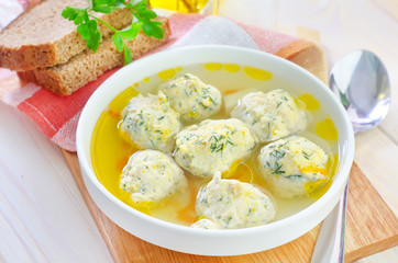 soup with meat balls