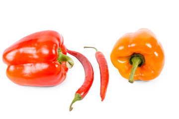 Bell and chilli peppers