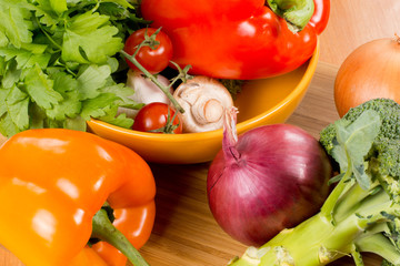 Fresh vegetables for a meal
