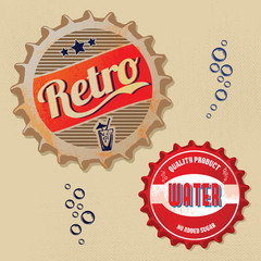 Retro bottle cap Design - Vintage and grunge style - 50489975