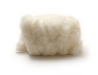 Cotton wool on the white background